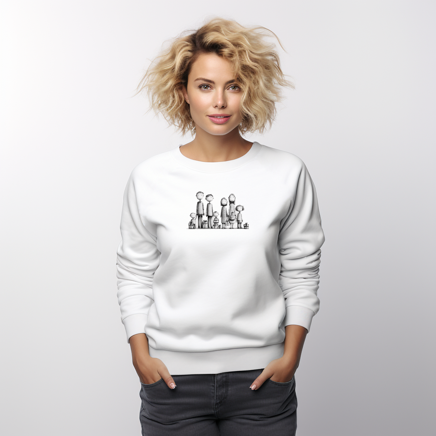 Moteriškas džemperis "Mano šeima"