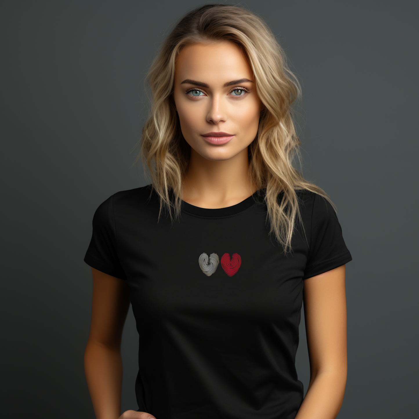 Moteriški marškinėliai "Meilės atspaudai"