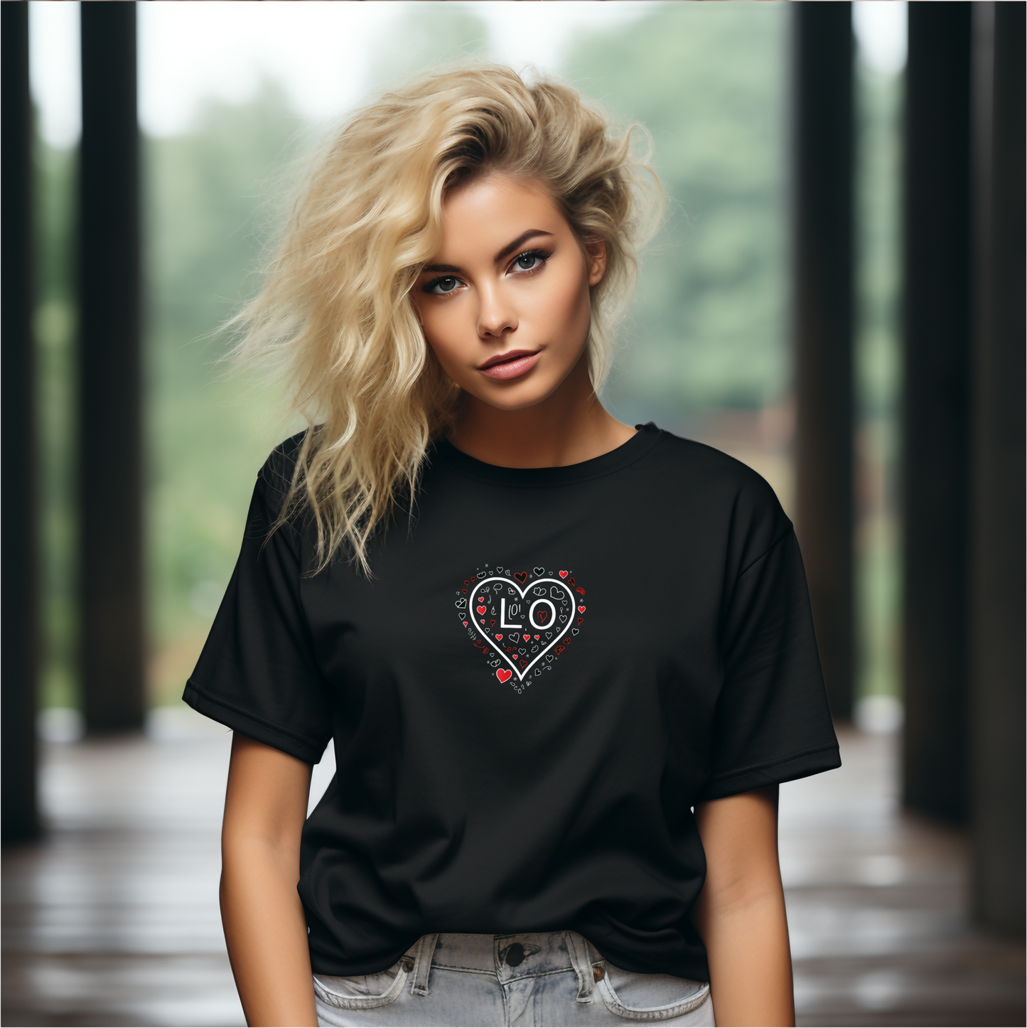 Moteriški marškinėliai "Meilės raidės"