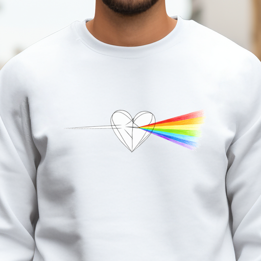 Vyriškas džemperis “Širdies spindulys" (Juoda/Balta)