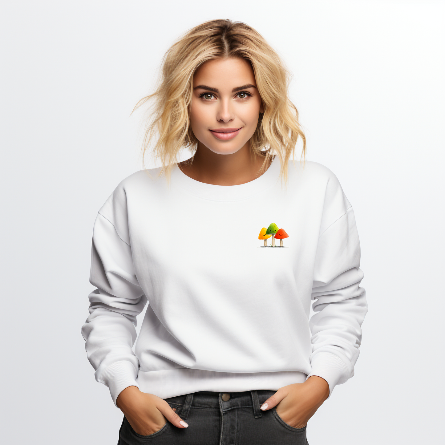 Moteriškas džemperis "Trys grybukai"