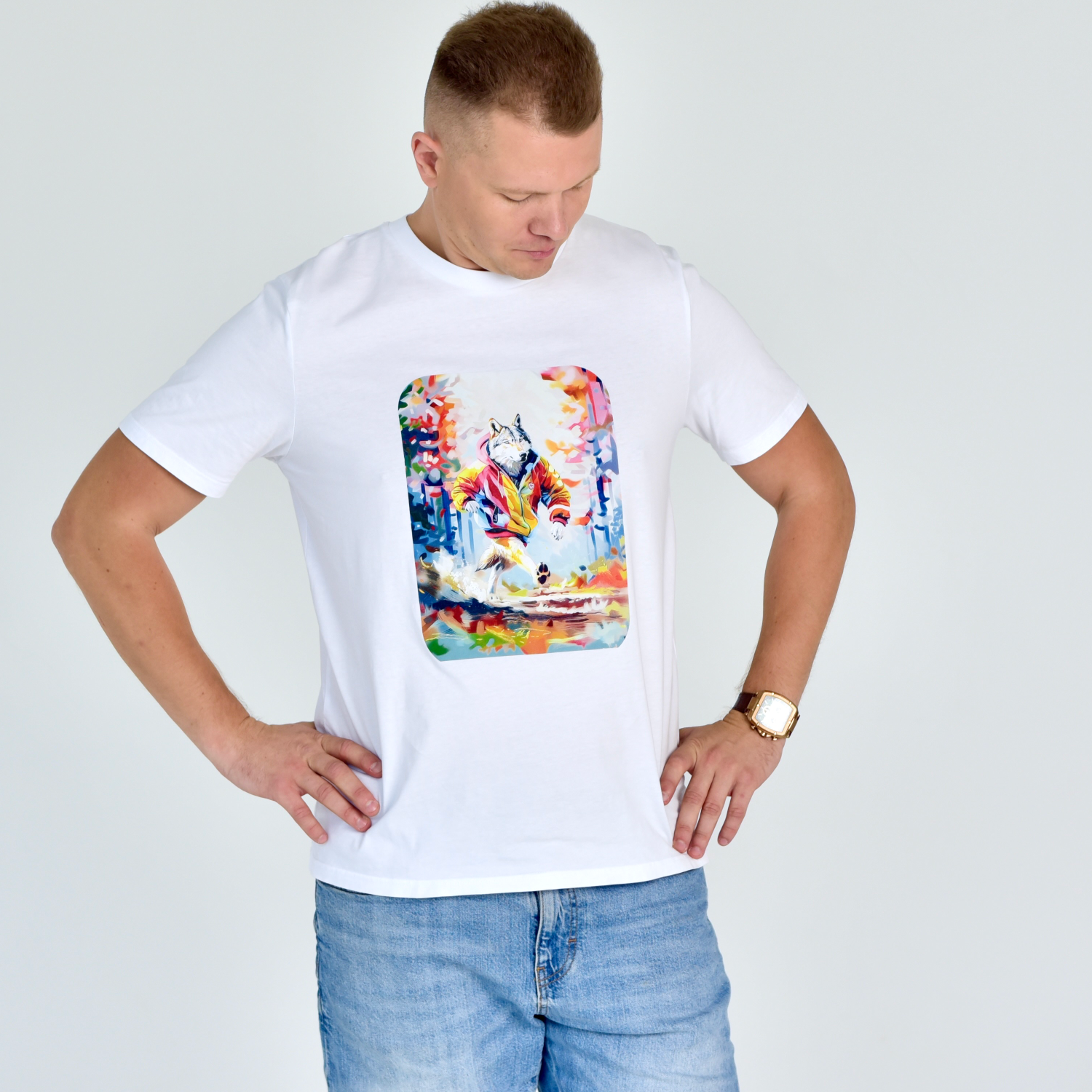 Vyriški marškinėliai „Spring Goals“ su spalvingu dinaminiu dizainu, atspindinčiu pavasario atgimimo jėgą ir naujų tikslų siekį, designedbyme.lt, Designed By Me, marškinėliai, gimtadienio dovanos vyrams, dovanu idejos moterims, maikutes moterims, dovanos internetu, Vyriški marškinėliai, Visi produktai,  Vasaros kolekcija 