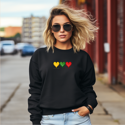 Moteriškas džemperis “Aš labai myliu Lietuvą" (Juoda/Balta)