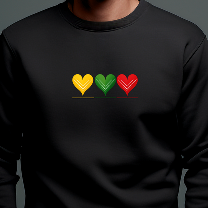 Vyriškas džemperis “Aš labai myliu Lietuvą" (Juoda/Balta)