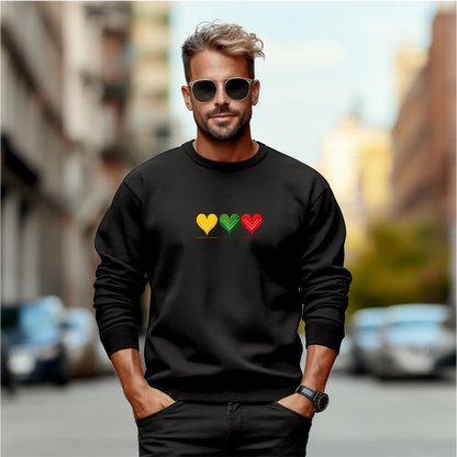 Vyriškas džemperis “Aš labai myliu Lietuvą" (Juoda/Balta)