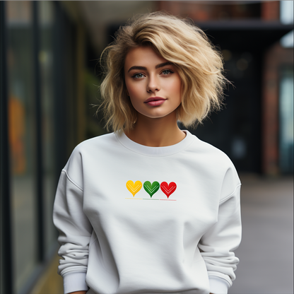 Moteriškas džemperis “Aš labai myliu Lietuvą" (Juoda/Balta)