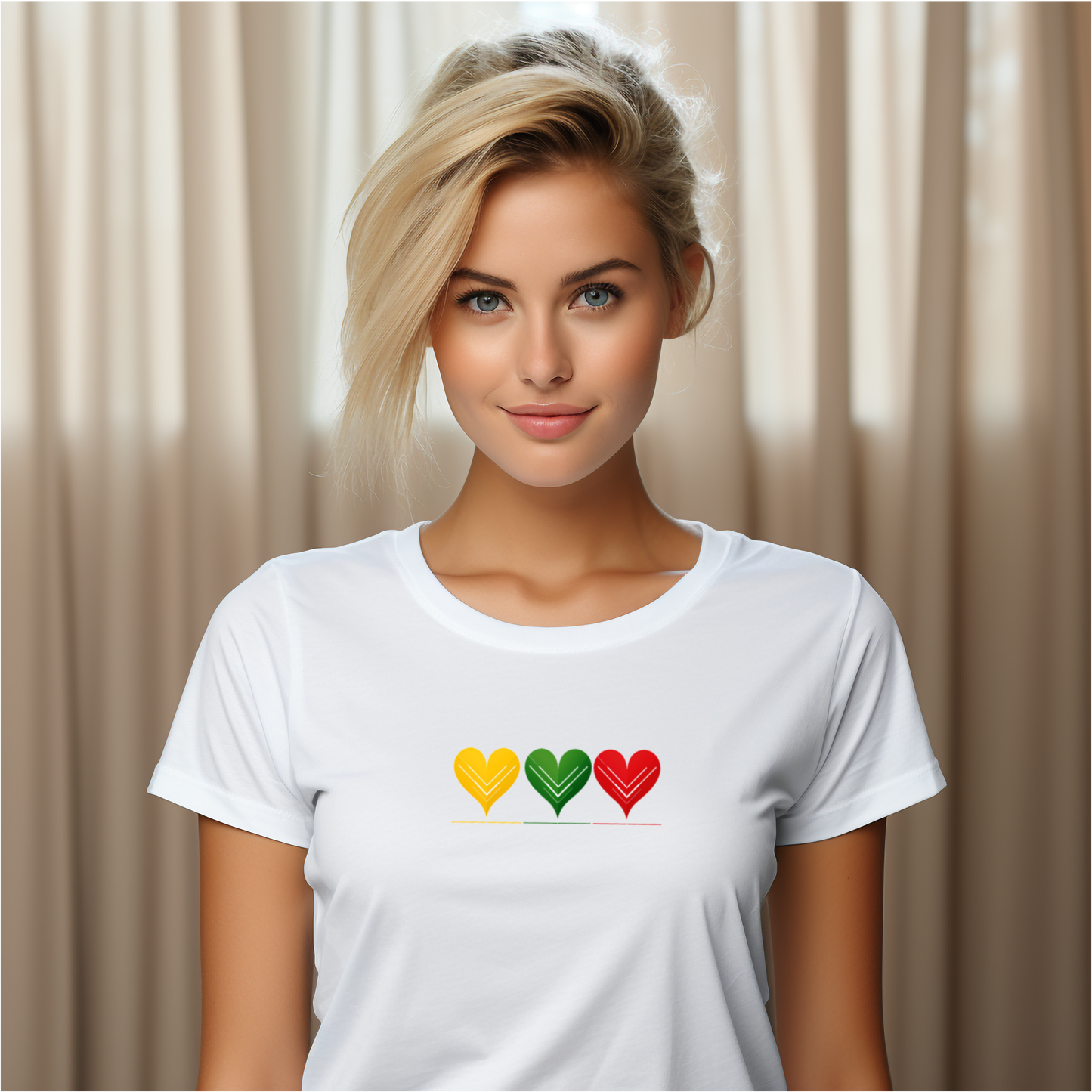 Moteriški marškinėliai “Aš labai myliu Lietuvą" (Juoda/Balta)