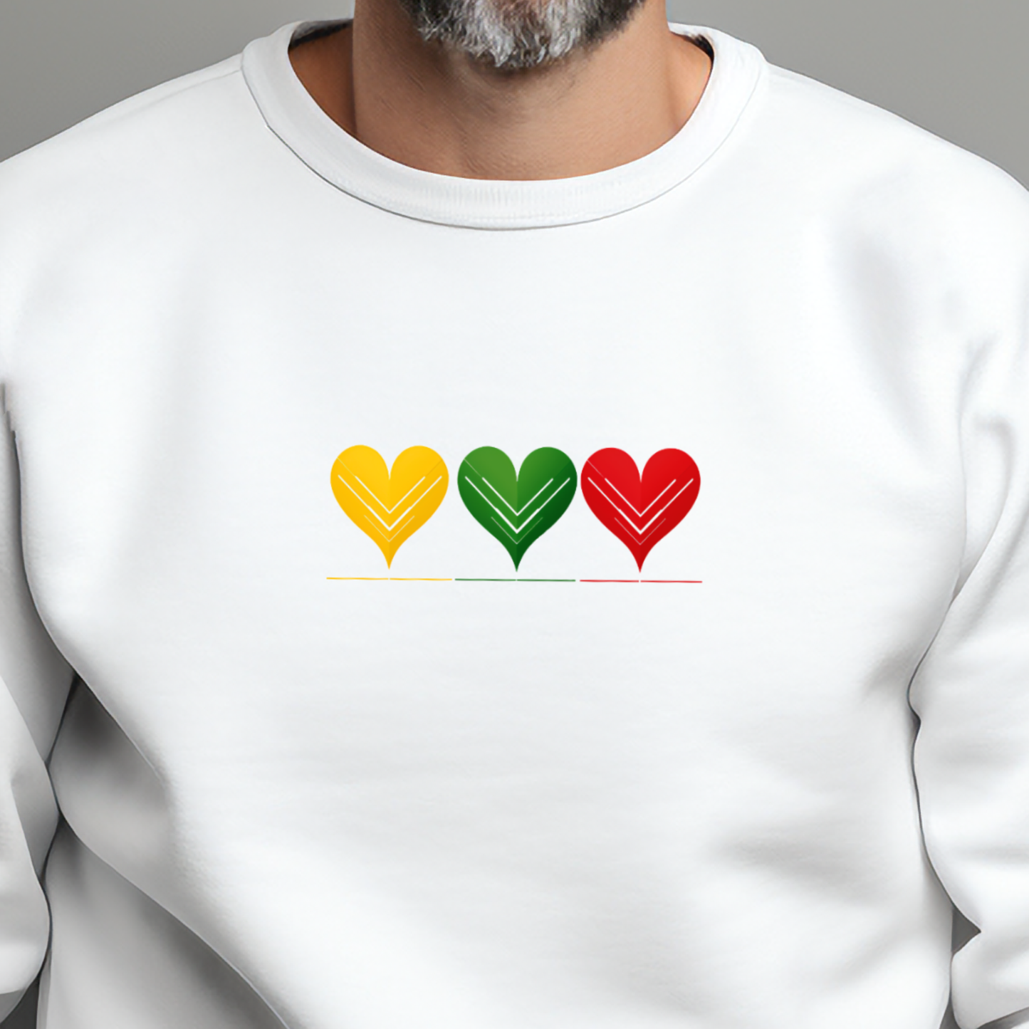 Vyriškas džemperis “Aš labai myliu Lietuvą" (Juoda/Balta)