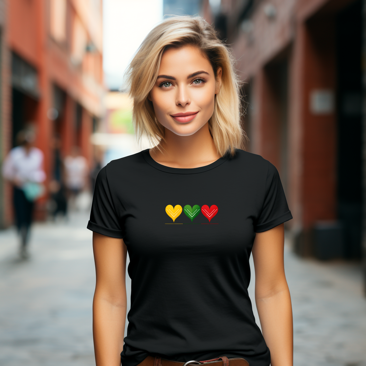 Moteriški marškinėliai “Aš labai myliu Lietuvą" (Juoda/Balta)