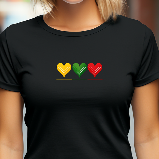 Moteriški marškinėliai “Aš labai myliu Lietuvą" (Juoda/Balta)