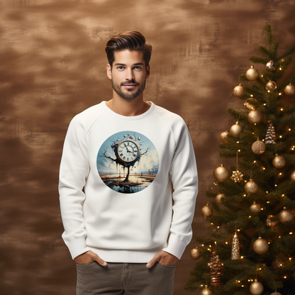 Stilingas baltas džemperis su laikrodžio atvaizdu, atspindinčiu begalybės momentą. Unikalus dizainas, tinkantis šventiniam sezonui. Puiki dovana ieškančiam išskirtinumo. Designedbyme.lt kokybė ir originalumas vienoje vietoje. Vyriški džemperiai, Perkamiausi džemperiai, Naujausi dizainai