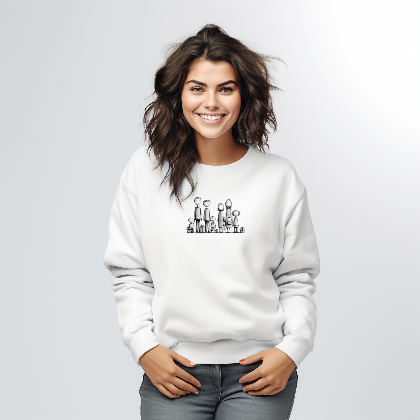 Moteriškas džemperis "Mano šeima"