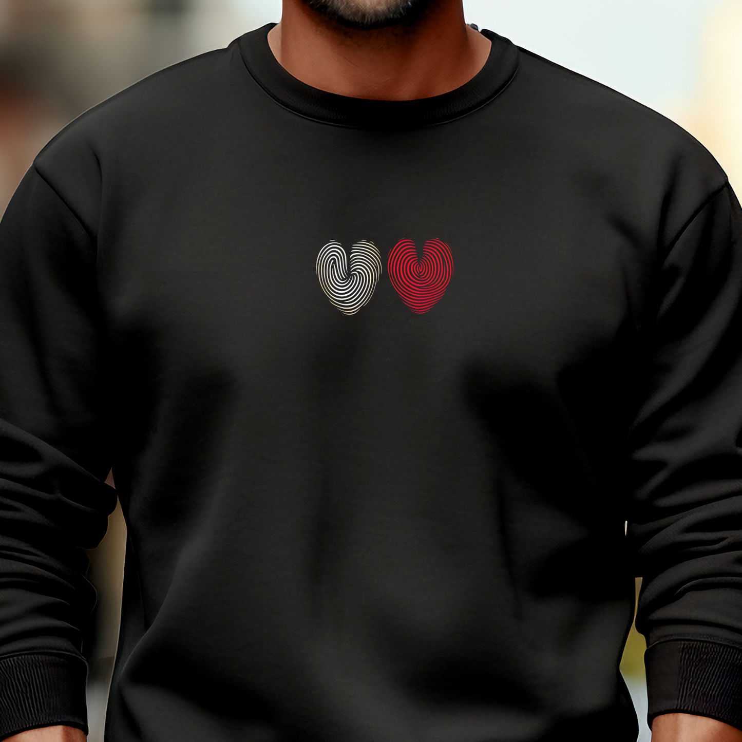 Vyriškas džemperis "Meilės atspaudai"