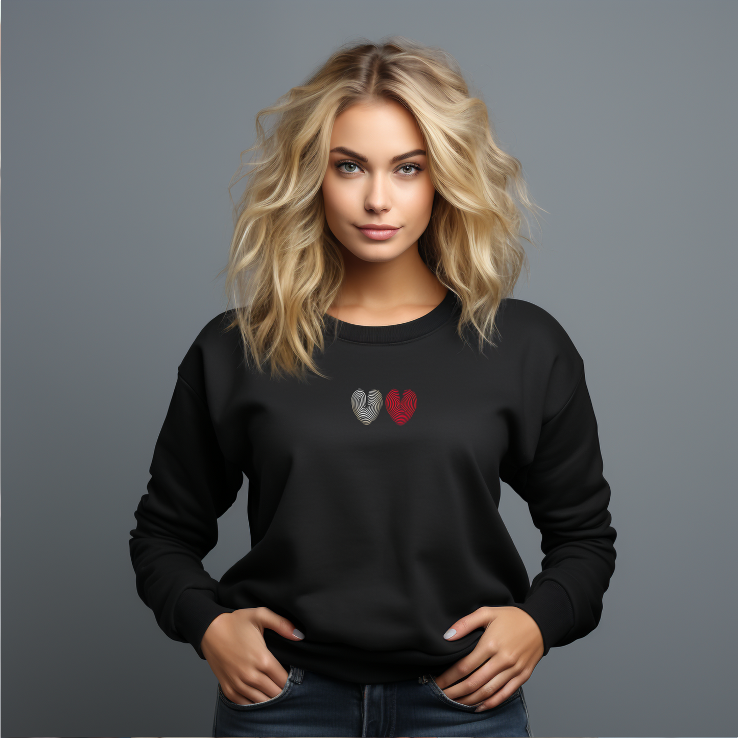 Moteriškas džemperis "Meilės atspaudai"