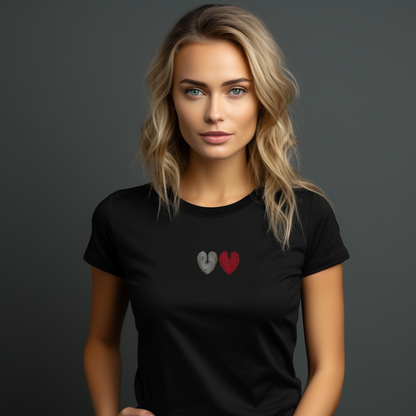 Moteriški marškinėliai "Meilės atspaudai"