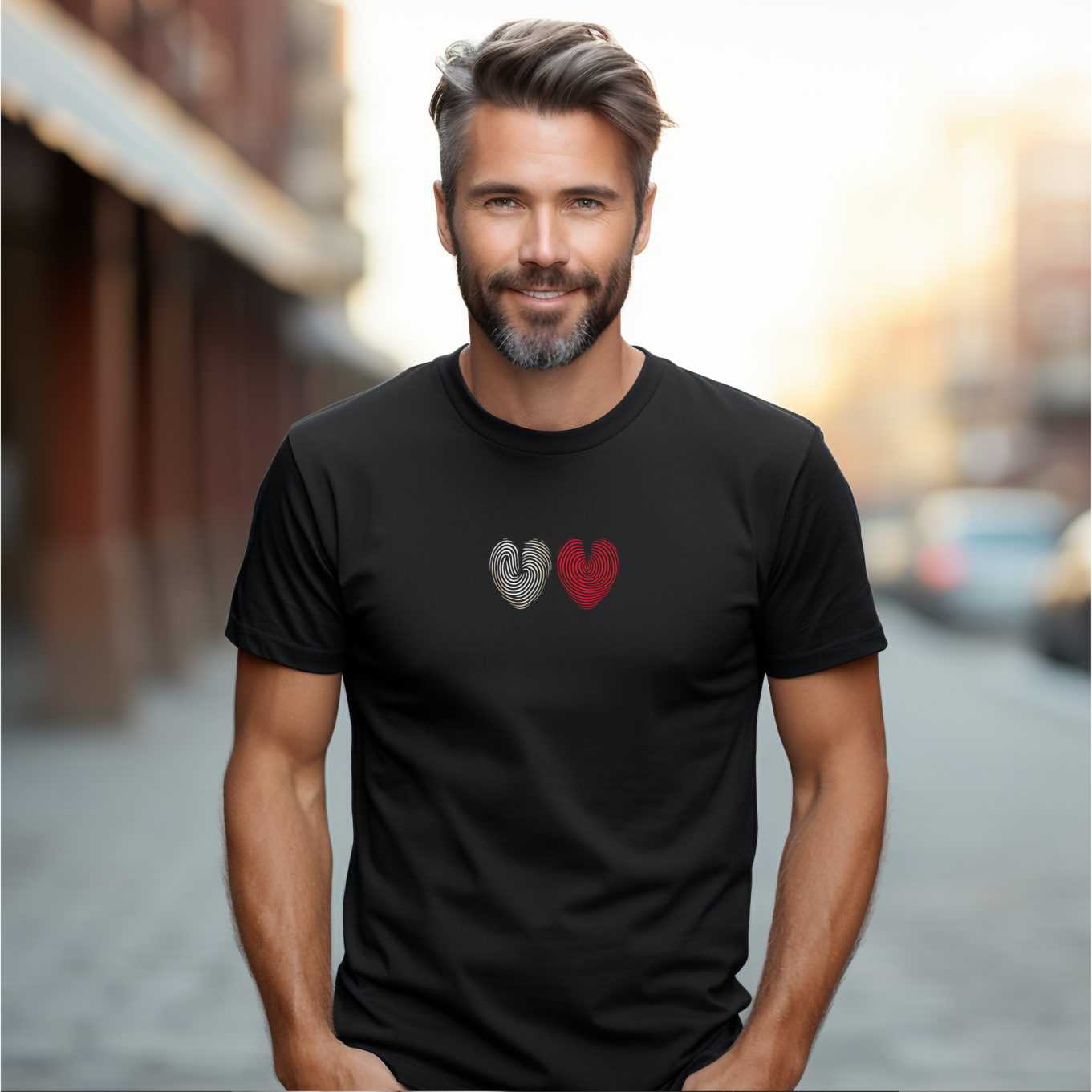 Vyriški marškinėliai “Meilės atspaudai"