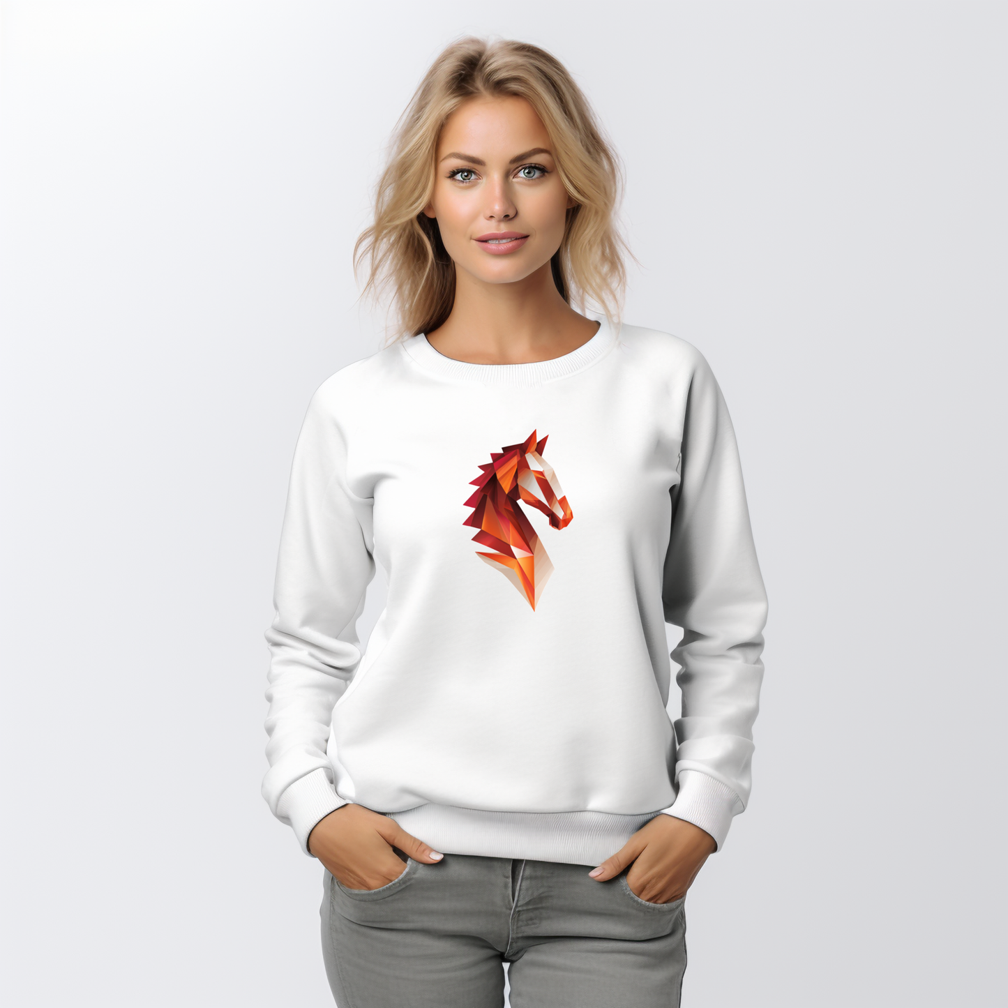 Moteriškas džemperis "Plieninis žirgas"