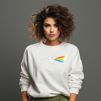 Moteriškas džemperis “Širdies spindulys" (Juoda/Balta)