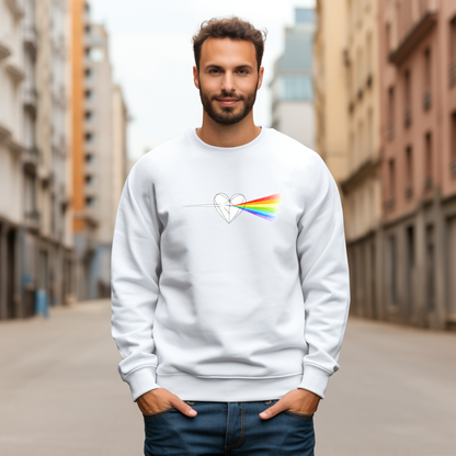 Vyriškas džemperis “Širdies spindulys" (Juoda/Balta)