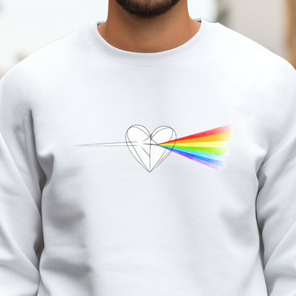 Vyriškas džemperis “Širdies spindulys" (Juoda/Balta)