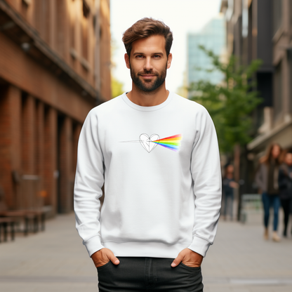 Vyriškas džemperis “Širdies spindulys" (Juoda/Balta)