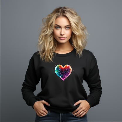 Moteriškas džemperis “Spindinti širdis"