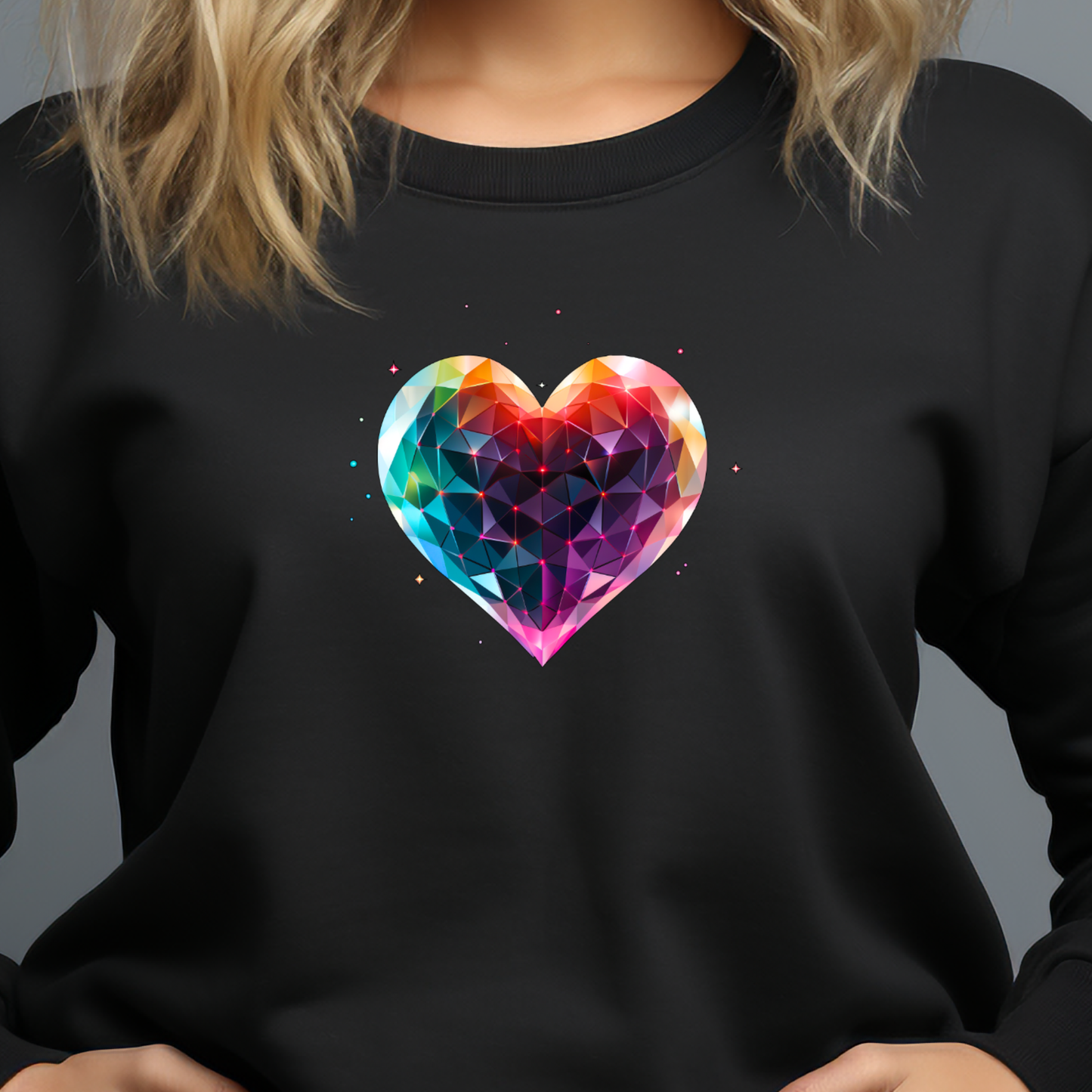 Moteriškas džemperis “Spindinti širdis"