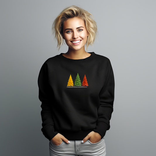 SALE Moteriškas džemperis "Trys eglutės" M - Juoda