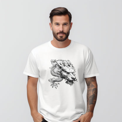 Vyriški marškinėliai “Dragon”, pristatyti Designedbyme.lt, su galingu ir paslaptingu drakono motyvu, idealiai tinka išreikšti ryžtą ir stiprybę jūsų aprangoje. Puiki gimtadienio dovana vyrams ir originalus būdas pridėti unikalumo savo stiliui, Vyriški marškinėliai,Visi produktai,☀️ Vasaros kolekcija ☀️