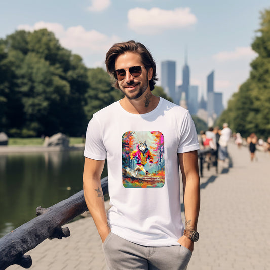 Vyriški marškinėliai „Spring Goals“ su spalvingu ir dinamišku dizainu atspindinčiu pavasario atgimimo jėgą, Designedbyme.lt, designedbyme, Designed By Me, marškinėliai, maikutės vyrams, vyriskos maikutės, Vyriški marškinėliai, Visi produktai,  Vasaros kolekcija 