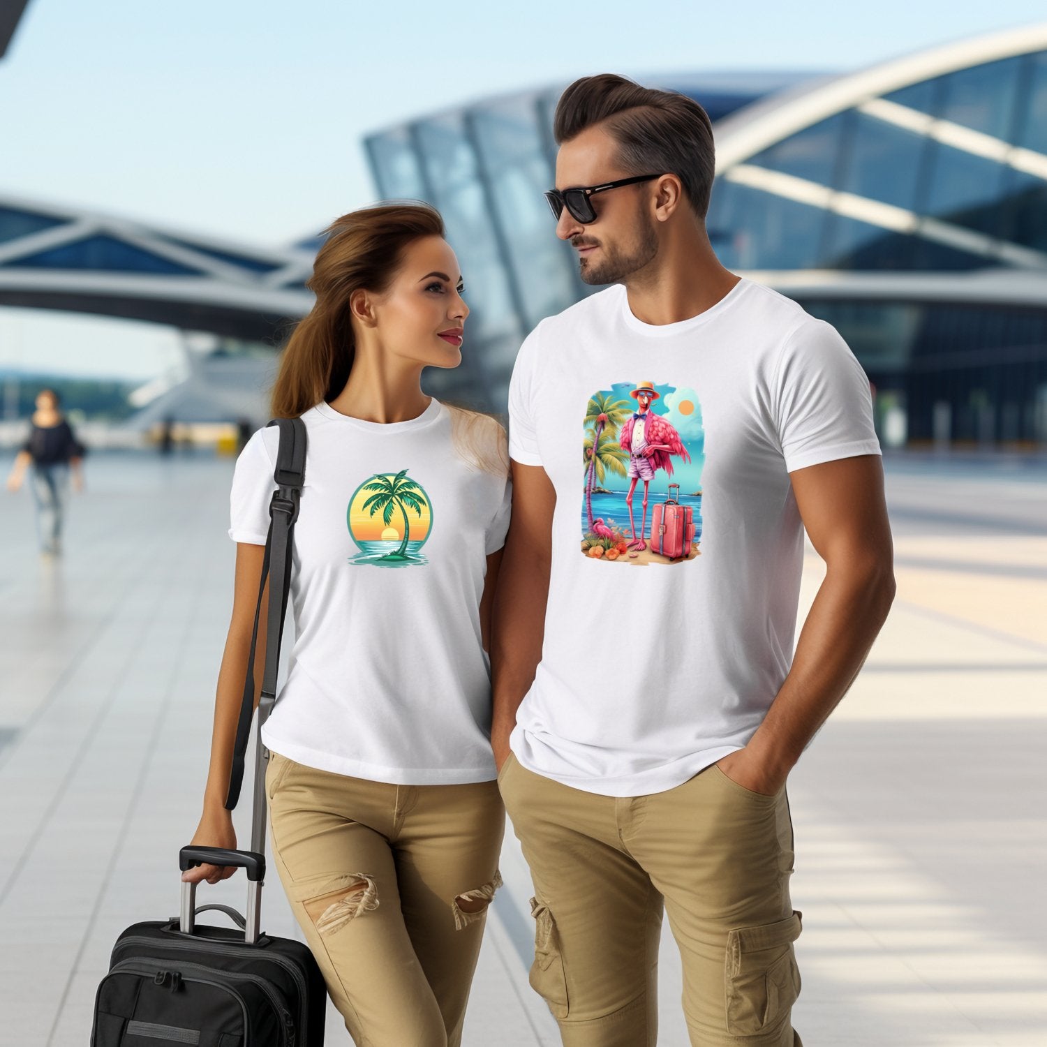 Stilingi vasariški marškinėliai su tropiniais motyvais, idealūs atostogoms. Designedbyme.lt kolekcija atspindi modernų ir unikalų stilių. Puiki dovana draugams ar sau. Vyriški marškinėliai, Vasaros kolekcija, Naujausi dizainai