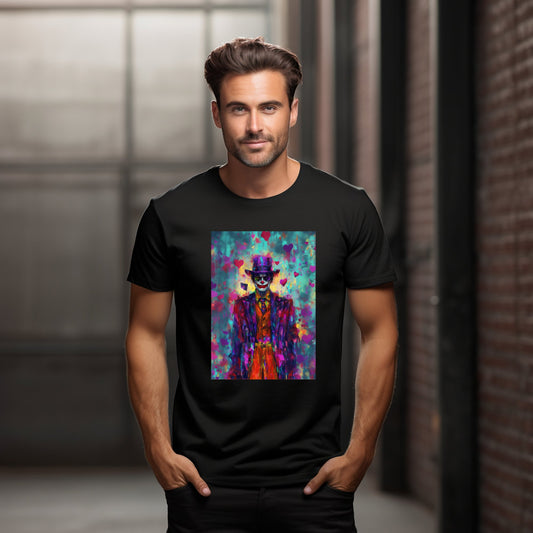 Vyriški marškinėliai „Wizard of Love“ su spalvingu ir magišku vaizdu. Designedbyme.lt unikalūs marškinėliai vyrams – puiki gimtadienio dovana ir ieškantiems ypatingų drabužių! Vyriški marškinėliai, Naujausi dizainai